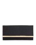 Milla Large Glitter Clutch Bag, Black