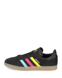 Men's Gazelle Tricolor Suede Sneaker, Black/Multicolor