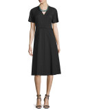 Kaylee Short-Sleeve A-Line Dress
