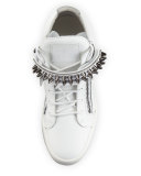 Men's Studded Leather Mid-Top Sneaker