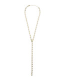 18K Senso Metal-Wrapped Mother-of-Pearl Y-Drop Necklace, 22"