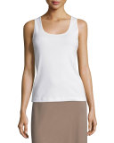 Soft Scoop-Neck Tank, White, Plus Size