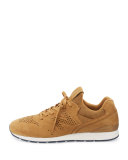 696 Deconstructed Lace-Up Sneaker, Beige
