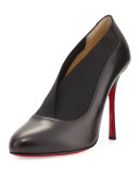 Toot Couverte Leather 100mm Red Sole Bootie, Black