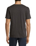 V-Neck Slub T-Shirt, Gray