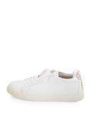 Bibi Butterfly Leather Low-Top Sneaker, White