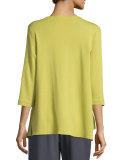 Terry Tabbed-Sleeve Top