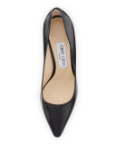 Romy Leather 100mm Pump, Black