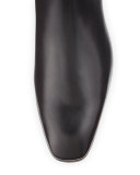 Marianne Red Sole Chelsea Boot, Black/Golden