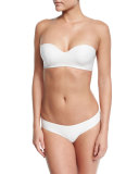 Maya Textured Solid Underwire Bandeau Swim Top