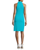 Sleeveless Halter Sheath Dress