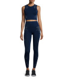 Hummingbird Technical-Knit Cropped Tank, Midnight