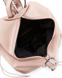 Julian Medium Leather Backpack, Vintage Pink