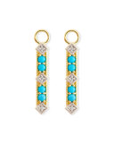 Lisse Turquoise & Diamond Charms for Earrings