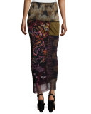 Patchwork Column Skirt, Gardenia
