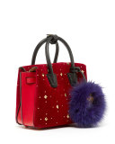 Milla Mini Studded Tote Bag, Ruby Red 