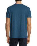 Slub Crewneck T-Shirt, Prussian Blue