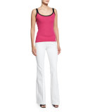 Mid-Rise Flare-Leg Pants, Optic White