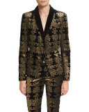 Brocade Velvet Blazer