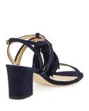 Tasselmania Suede City Sandal, Nice Blue