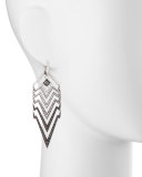 Lady Stardust Graduated Black & White Diamond Earrings