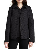 Check-Lined Quilted Jacket