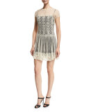 Basket & Floral Embroidered Dress 