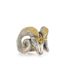 Men's Minos Ram Head Ring, Size 10