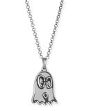 Men's GucciGhost Pendant Necklace, Silver