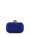 Woven Satin Knot Minaudiere, Royal