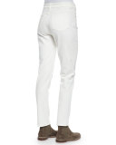 Hidalgo Denim Ankle Jeans, White