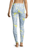 Airbrush Palm-Printed Sport Leggings