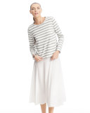 Long-Sleeve Striped Top, Petite