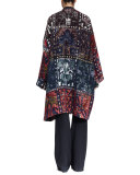 Long-Sleeve Blanket Coat, Multi Colors