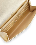 Milla Large Glitter Day Clutch Bag, Platinum