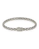 Dot Medium Pavé Diamond Chain Bracelet, 5mm