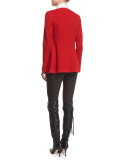 Scuba Bi-Stretch Cropped Legging, New Mahogany
