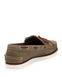 Yarmouth Leather Boat Shoe, Charcoal