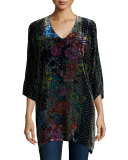 Tappa Floral-Print Velvet Tunic 