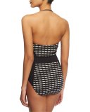 Printed Bandeau One-Piece Swimsuit