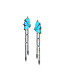 Fly By Night Opalescent Quartz Dagger Drop Earrings