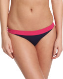 Malibu Colorblock Hipster Swim Bottom, Midnight/Pink