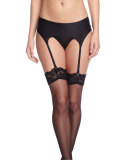 Satin Garter Belt, Black