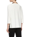 3/4-Sleeve Stretch-Knit Top