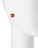 small glittered square stud earrings