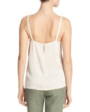Wide-Strap Satin Camisole Top