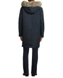 Essential Five-Pocket Stretch-Twill Pants, Navy