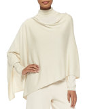 Silk/Cashmere Poncho, Ivory
