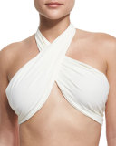 Bocas Convertible Halter/Bandeau Swim Top, Ivory