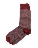Herringbone & Heather Crew Socks